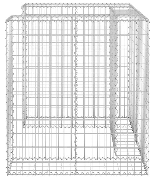 Horganyzott acél gabionfal szemeteskukához 110 x 100 x 110 cm