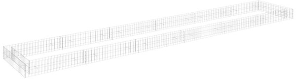 VidaXL horganyzott acél gabion magaságyás 600 x 100 x 20 cm