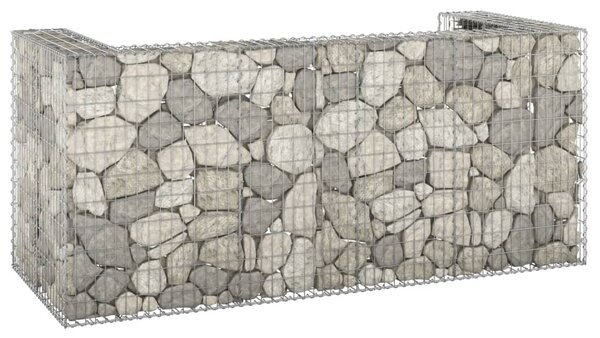 Horganyzott acél gabionfal szemeteskukákhoz 254 x 100 x 110 cm