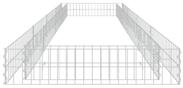 Horganyzott acél gabion magaságyás 400 x 100 x 20 cm