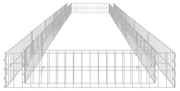 VidaXL horganyzott acél gabion magaságyás 600 x 100 x 20 cm