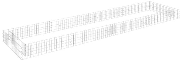 Horganyzott acél gabion magaságyás 400 x 100 x 20 cm