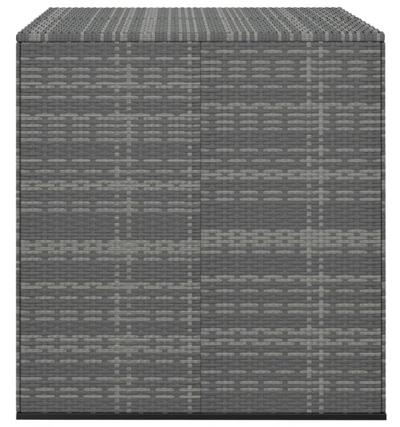 Szürke polyrattan kerti párnatartó doboz 100 x 97,5 x 104 cm