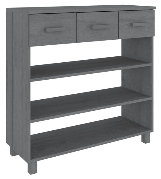 HAMAR sötétszürke tömör fenyőfa tálalóasztal 90 x 35 x 90 cm