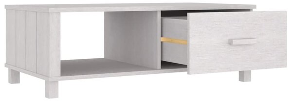 HAMAR fehér tömör fenyőfa dohányzóasztal 100 x 55 x 35 cm