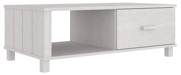 HAMAR fehér tömör fenyőfa dohányzóasztal 100 x 55 x 35 cm