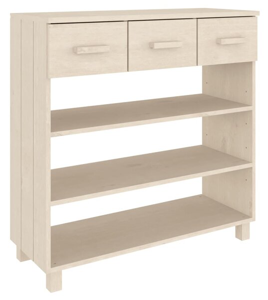 HAMAR mézbarna tömör fenyőfa tálalóasztal 90 x 35 x 90 cm