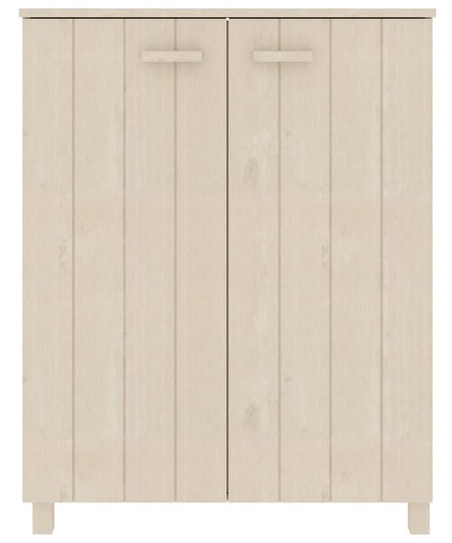 HAMAR mézbarna tömör fenyőfa cipőszekrény 85 x 40 x 108 cm