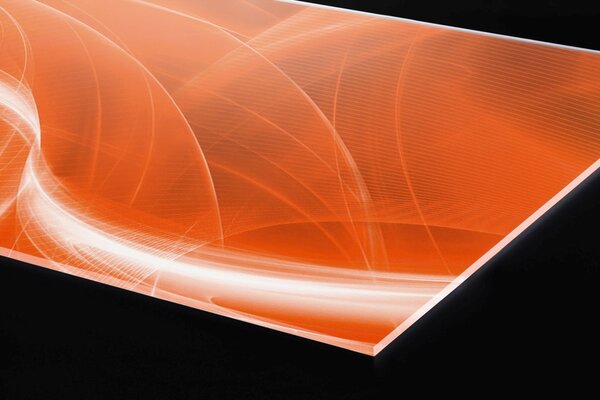 Plexi a konyhapult mögött narancssárga absztrakt - 80 x 60 cm