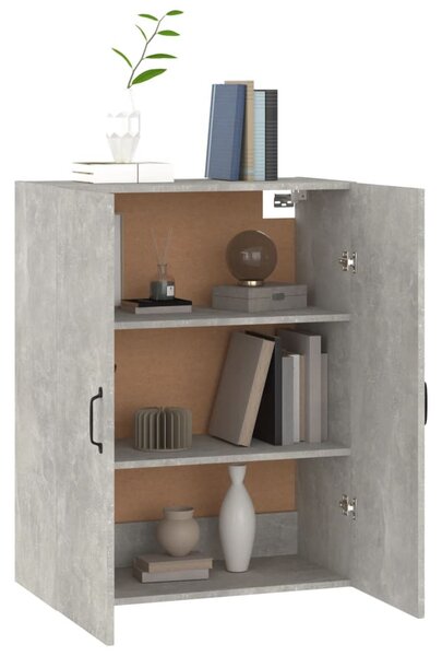 Betonszürke szerelt fa függőszekrény 69,5 x 34 x 90 cm
