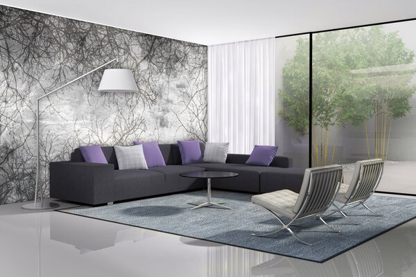 Nem szőtt fotótapéta ága absztrakt 375 x 250 cm