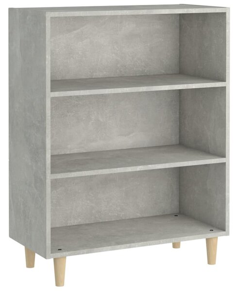 Betonszürke szerelt fa tálalószekrény 69,5 x 32,5 x 90 cm