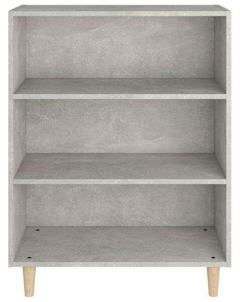 Betonszürke szerelt fa tálalószekrény 69,5 x 32,5 x 90 cm
