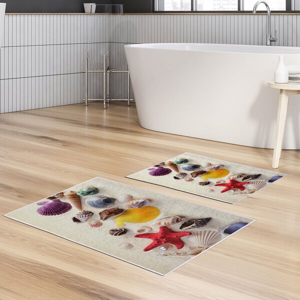 Kt413 Fürdőszoba szőnyeg szett (2 darab) Multicolor