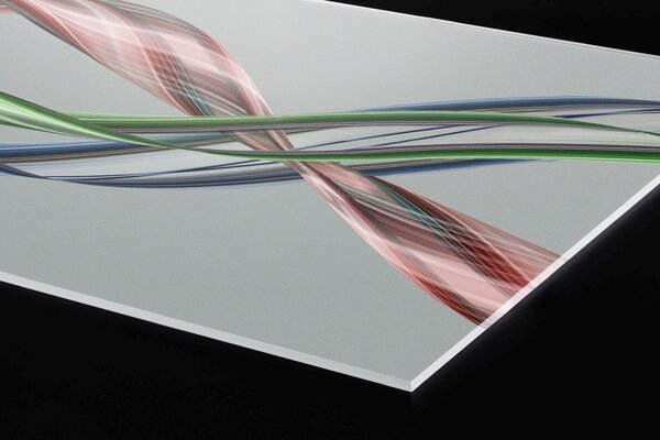 Plexi a konyhapult mögött csillogó hullám - 60 x 60 cm