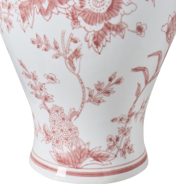 Fedeles váza SEWILLA Porcelán 38 cm Piros/fehér