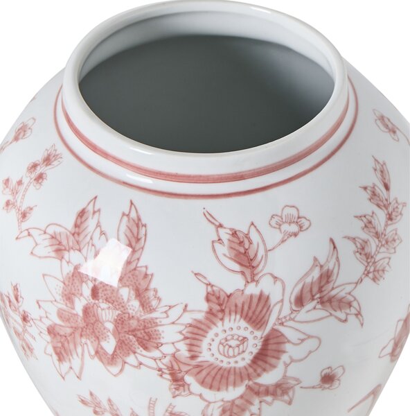 Fedeles váza SEWILLA Porcelán 38 cm Piros/fehér