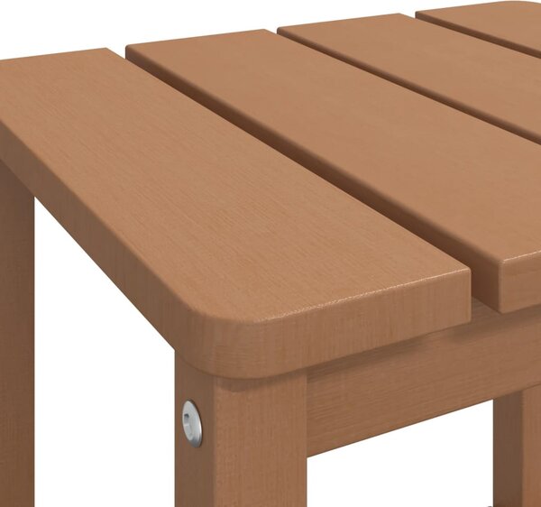 Barna HDPE kerti Adirondack asztal 38 x 38 x 46 cm