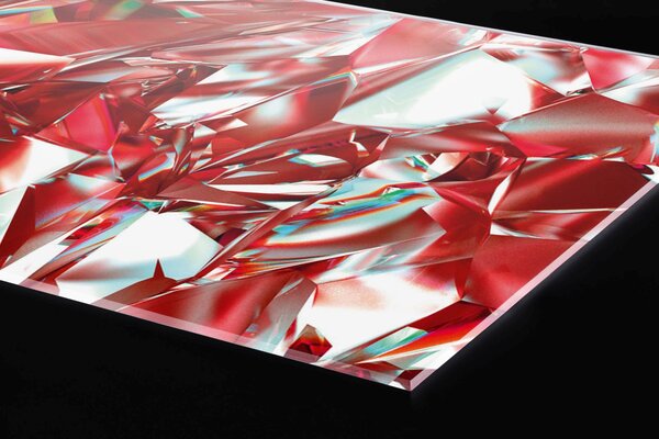 Plexi a konyhapult mögött vörös kristály - 60 x 60 cm