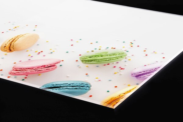 Plexi a konyhapult mögött macaroons - 60 x 40 cm
