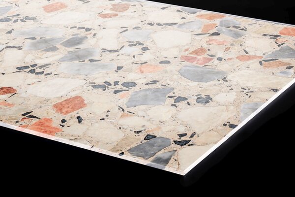 Plexi a konyhapult mögött terraco padló - 60 x 60 cm