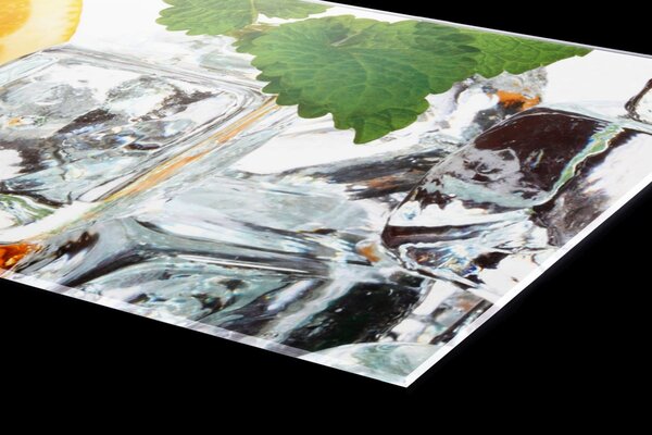 Plexi a konyhapult mögött citrom és jég - 60 x 60 cm