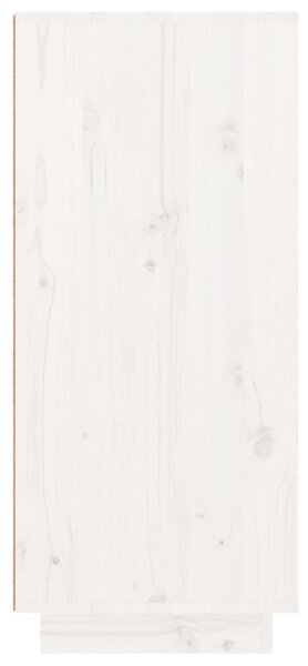 Fehér tömör fenyőfa cipőszekrény 60 x 35 x 80 cm