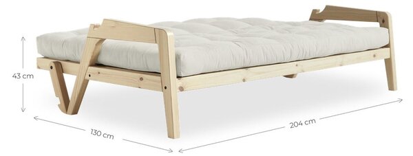 Grab bézs kinyitható kanapé 204 cm - Karup Design
