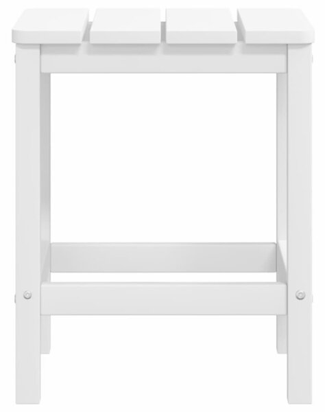Fehér HDPE kerti adirondack székek lábtartóval és asztallal