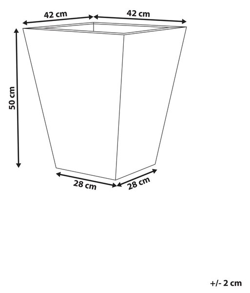 Virágcserép BAIHE 42 cm Szürke