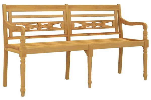 Tömör tíkfa Batavia pad tópszínű párnával 150 cm