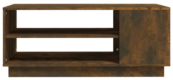 Füstös tölgy színű szerelt fa dohányzóasztal 102x55x43 cm