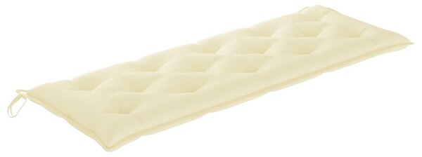 Tömör tíkfa Batavia pad krémszínű párnával 150 cm