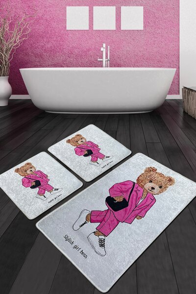 Boss Girl Djt Fürdőszoba szőnyeg szett (3 darab) Multicolor