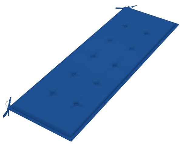 Tömör tíkfa rakásolható kerti pad párnával 159 cm