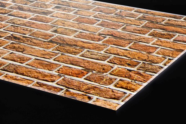 Plexi a konyhapult mögött régi tégla - 240 x 60 cm