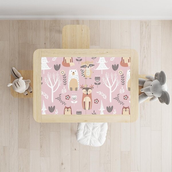 IKEA FLISAT asztal bútormatrica - Rózsaszín erdő