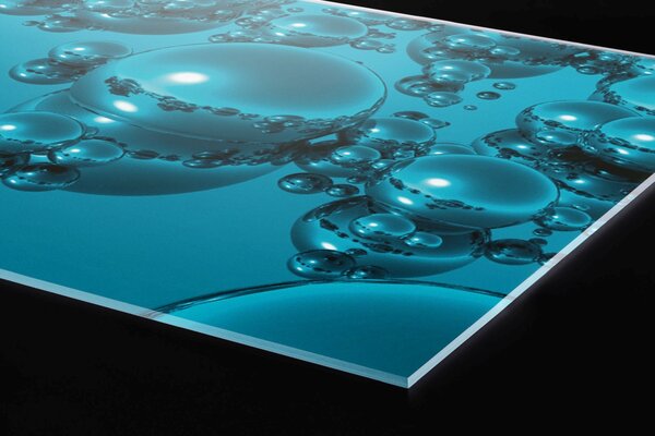 Plexi a konyhapult mögött vízcseppek - 100 x 60 cm