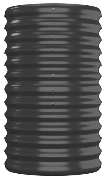 Antracitszürke horganyzott acél kerti magaságyás 152x40x68 cm