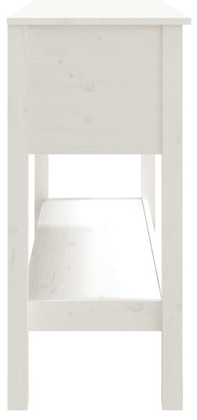 Fehér tömör fenyőfa tálalóasztal 100 x 35 x 75 cm