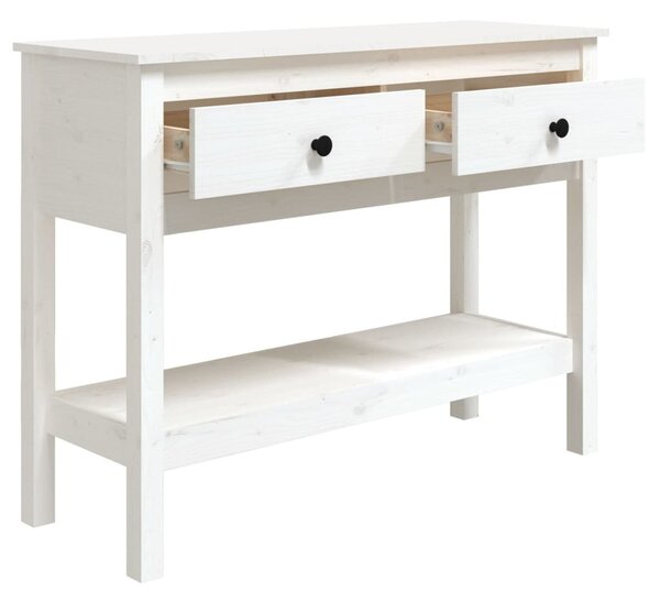 Fehér tömör fenyőfa tálalóasztal 100 x 35 x 75 cm