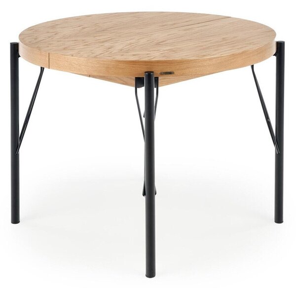 Asztal Houston 1375, 76cm, Fekete, Tölgy
