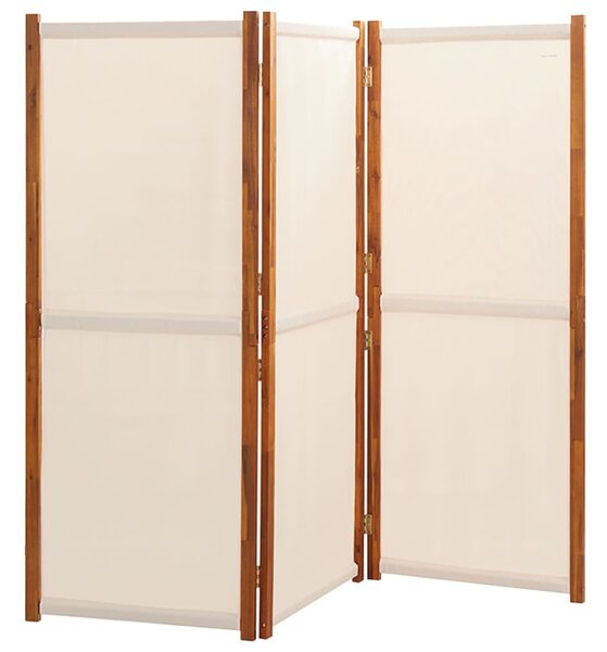 Fehér 3 paneles térelválasztó 210 x 180 cm
