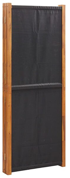 Fekete 5 paneles térelválasztó 350x180 cm