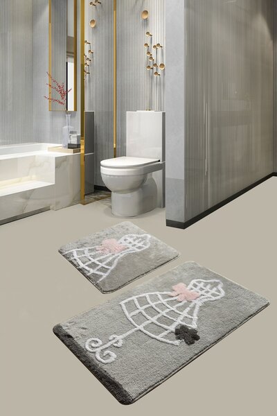 Elbise Akril fürdőszoba szőnyeg szett (2 darab) Multicolor