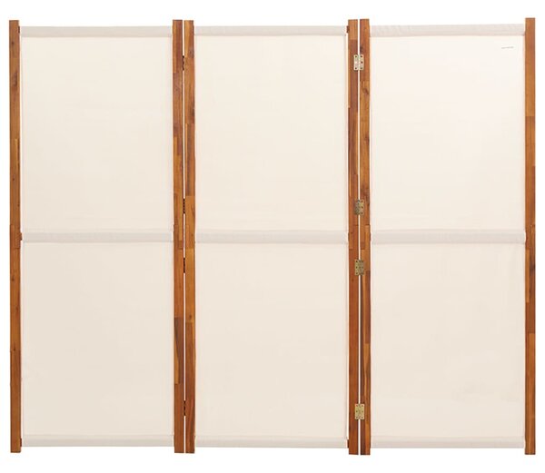 Fehér 3 paneles térelválasztó 210 x 180 cm