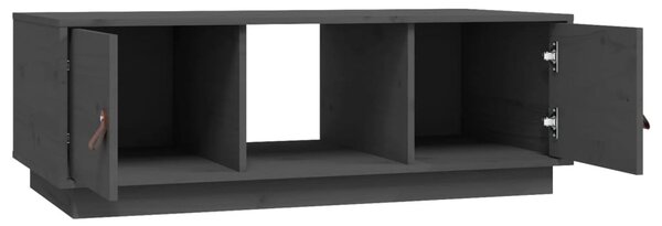 Szürke tömör fenyőfa dohányzóasztal 100 x 50 x 35 cm