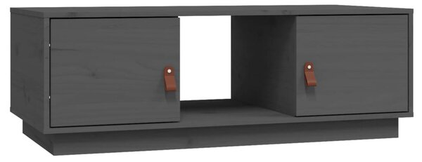 Szürke tömör fenyőfa dohányzóasztal 100 x 50 x 35 cm