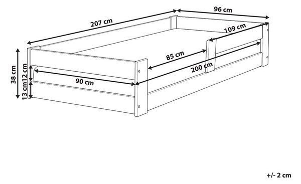 Gyerekágy Fenyő PRIMELLES 90 x 200 cm Barna