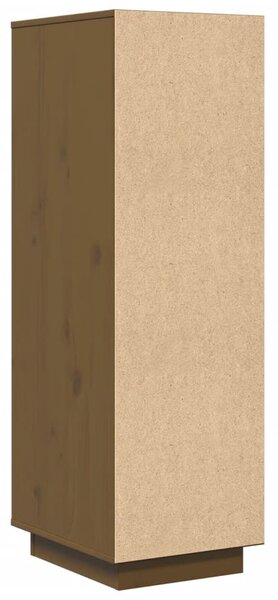 Mézbarna tömör fenyőfa magasszekrény 34 x 40 x 108,5 cm